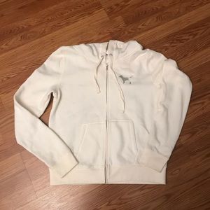 PINK Victoria’s Secret Cream Zipper Hoodie
